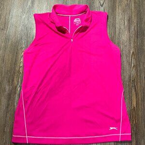 Slazenger Sleeveless Golf Polo - Women Size Large - 1/4 Zip